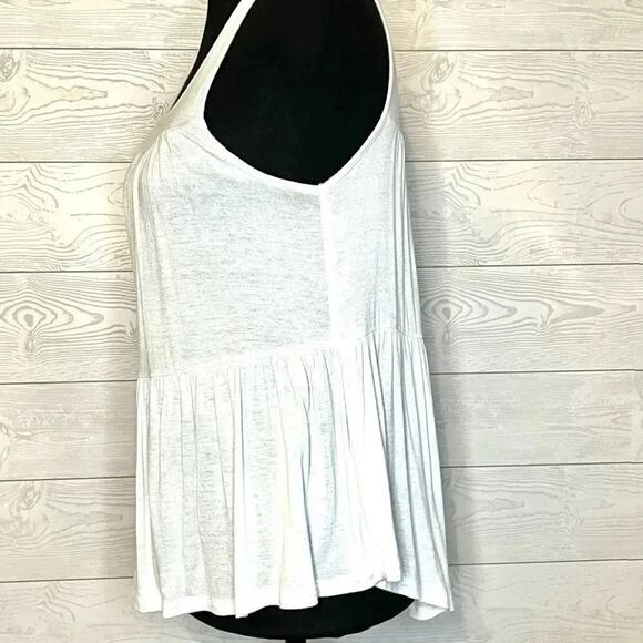 Freebird  white gathered layers tank top Size Small - Picture 2 of 5